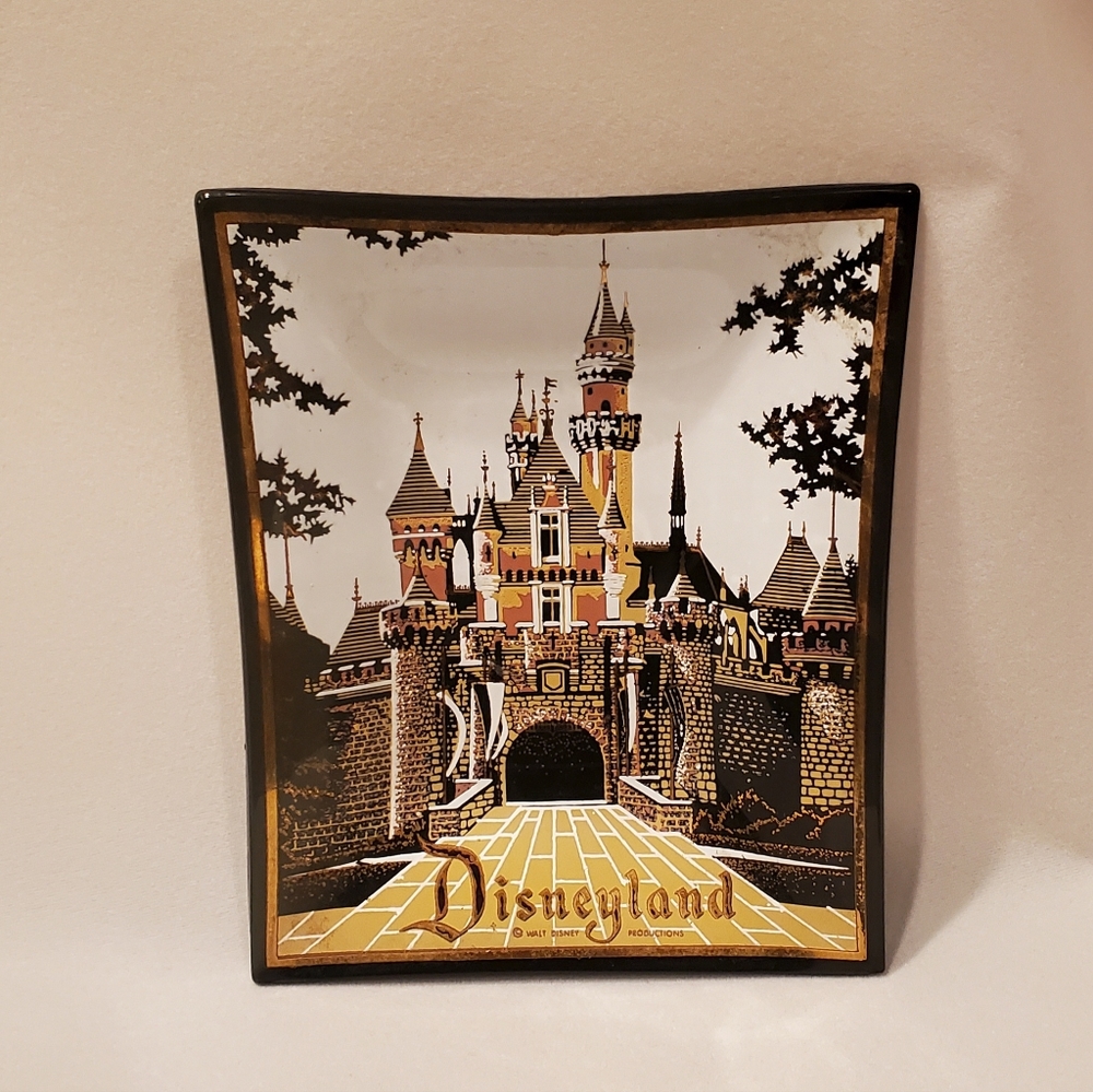 Vintage Houze Art Glass Disneyland Trinket Dish